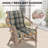Outdoor Replacement Cushion Set Deep Seating High Back Seat / Back Cushions with Ties (Set of 2)-971156644