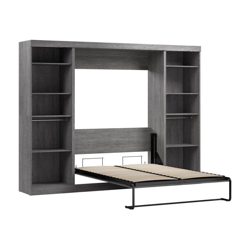 Lit escamotable double Arthor, Écorce gris