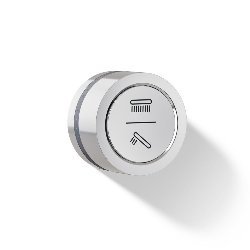 Interface de douche à double sortie DTV Mode ™ avec inverseur Eco-Mode, Sans dérivateur à mode écologique, Chrome poli