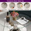 Table basse ronde en verre avec tablette de rangement pour le salon-775221142