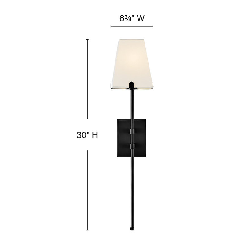Benton 1 - Light Wallchiere, Black