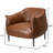 Arloh 33" Wide Hand-Tufted Faux Leather Barrel Chair-1886599708