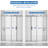 Frameless Double Sliding Shower Door 56"-60"w X 72"h,5/16 Inch Tempered Glass Door For Walk-in Shower,bypasss Bathroom Shower Enclosure,with Towel Bar & Soft-close Buffering,matte Black Finished-119859611
