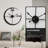30 Inch Modern Wall Clock, Silent Battery-Operated Clock With Metal Frame For Home/Office Decor