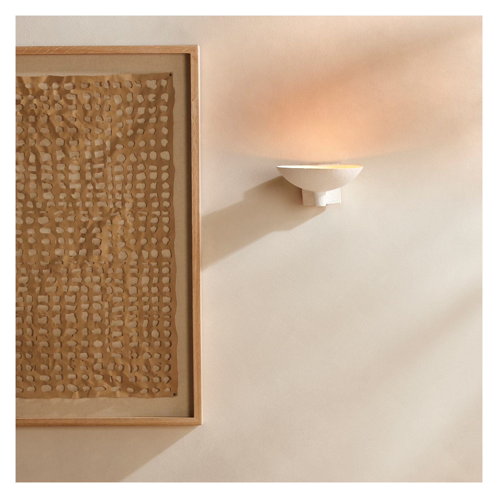 Deja Single Light Dimmable Half Moon, White