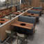 Banc de rangement de style industriel