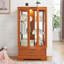 Vitrine lumineuse en verre avec tablettes réglables, 2 portes, 1 tiroir et ampoule incluse pour un rangement élégant