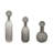 Dakota Fields 3-Piece 12/15/18" Inga Gray Lidded Glass Bottles, Glass, Gray, Novelty, Ombre