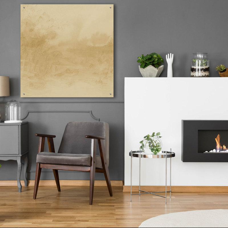 Art mural en verre acrylique épique «Hazy Horizon Study 1» par June Erica Vess, 36 po x 36 po, H 36 po x l 36 po
