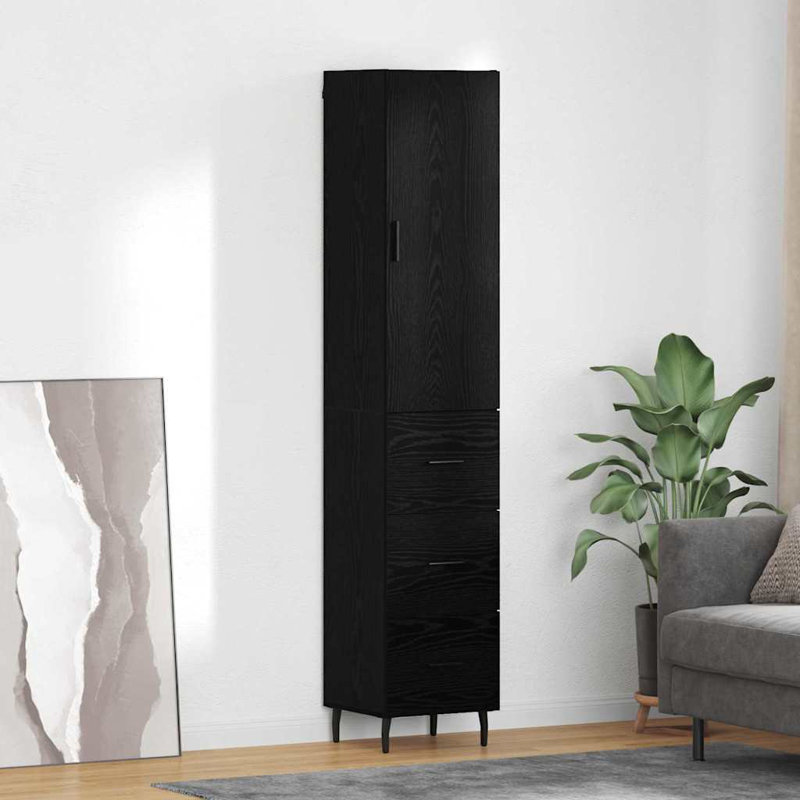 34.5cm Sideboard, Black Oak