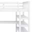 Lit mezzanine avec tablettes de rangement et bureau sous le lit-1408764017