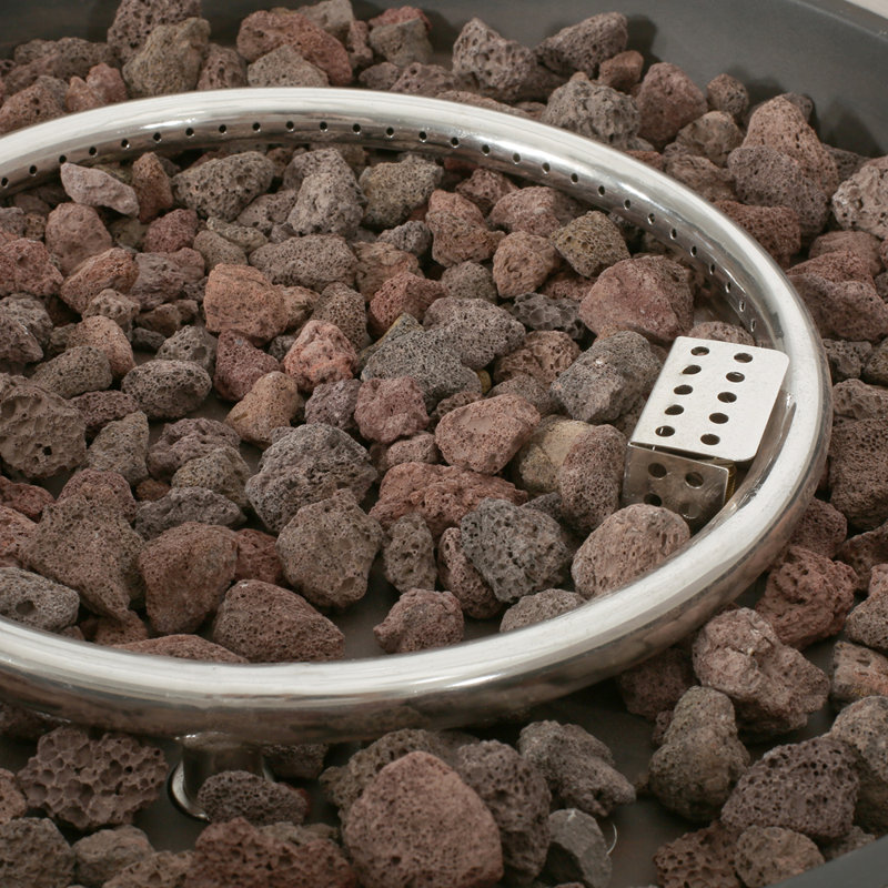 Outdoor 50,000 BTU Round Mgo Concrete Propane Fire Pit With Modern Design And High Heat Output For Backyard Gatherings.