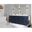 84 po Cambridge X P 22 po Meuble-lavabo double en D bleu marine Hale-109123020
