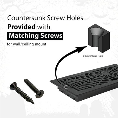 Évent Spooky Gothic 2 po x 14 po (taille totale de la façade 3 1/2 po x 15 3/4 po)