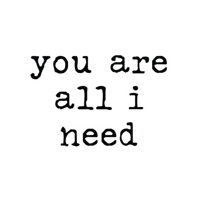 All I Need - Wrapped Canvas Print