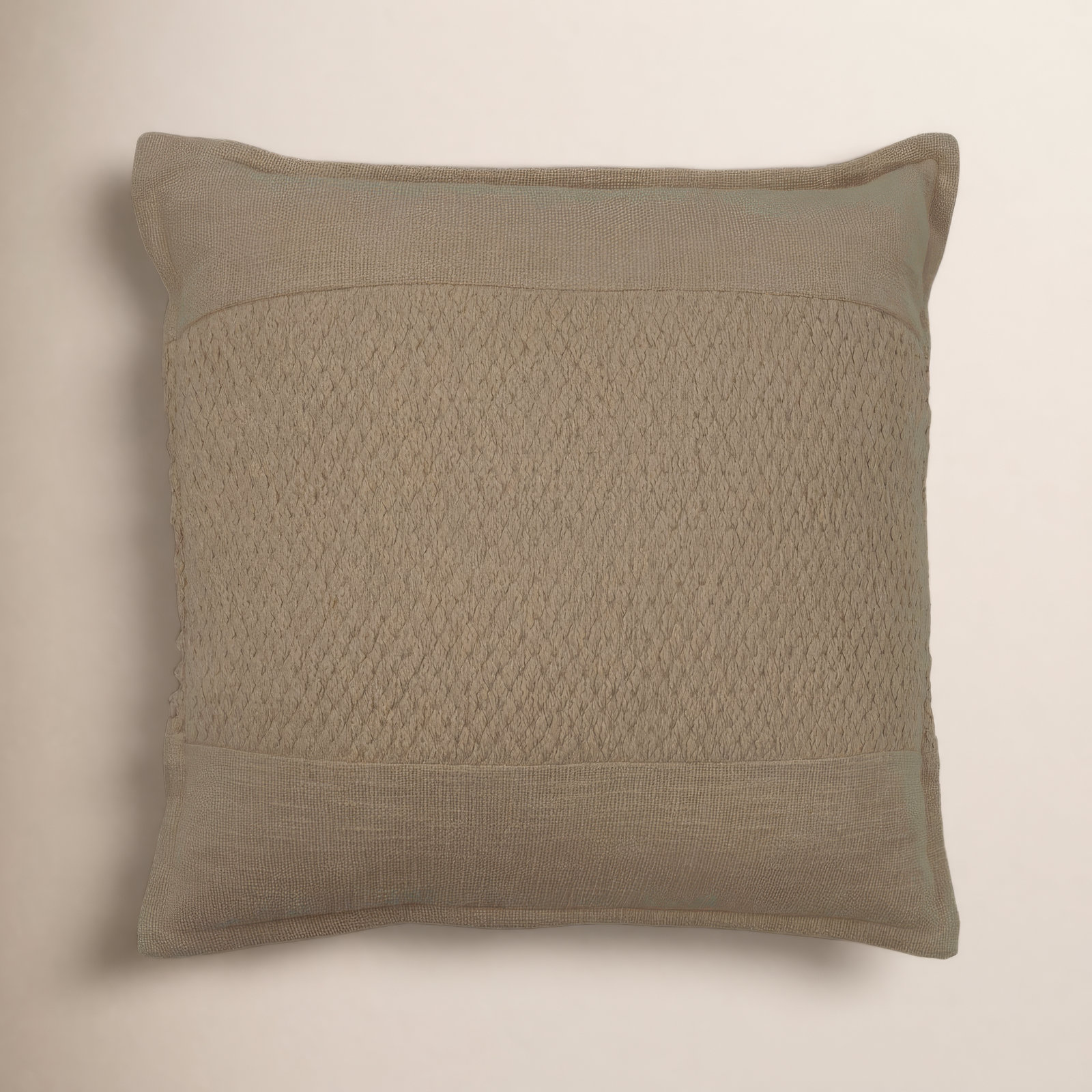 Farwell 20" x 20" Cotton Throw Pillow, Beige