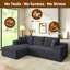 Canapé modulaire en velours 3 places Aurora Luxe