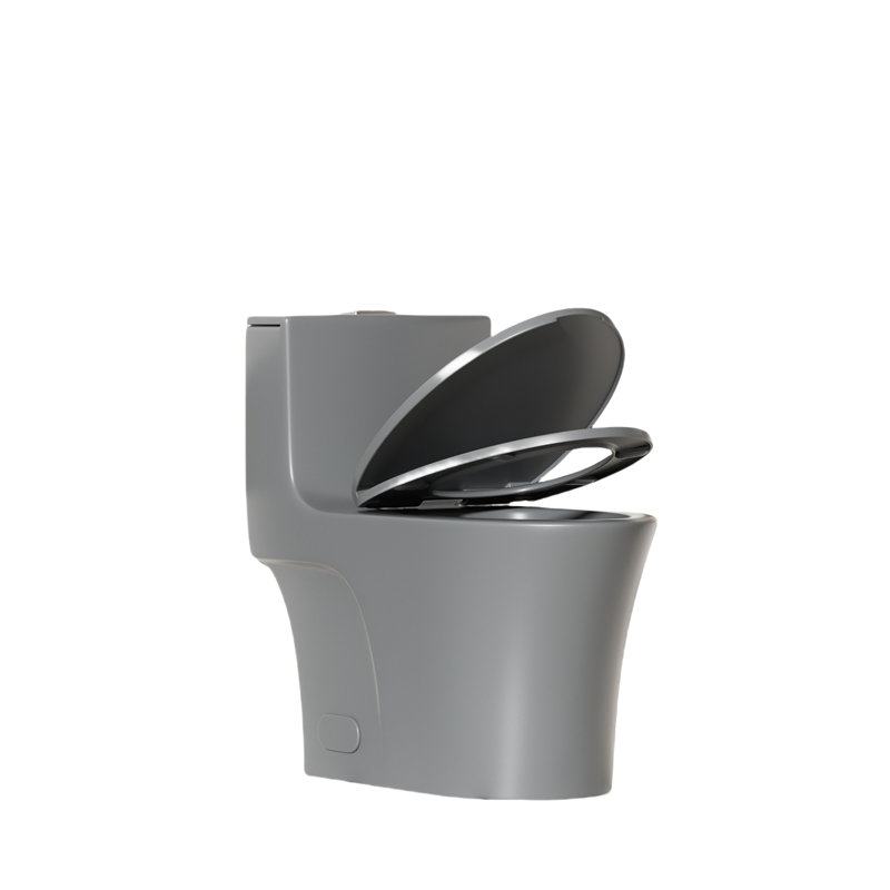 1.1/1.6 GPF Tornado Flush One-Piece Toilet For Bathrooms,Siphonic S-Trap 12",Elongated Bowl With Soft Close Seat,Powerful Dual Flush MAP 1000G,Comfort Chair Seat ADA Height 17"