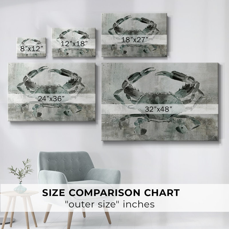 Toile tendue neutre crabe neutre II-Gallery, H 12 po x l 18 po