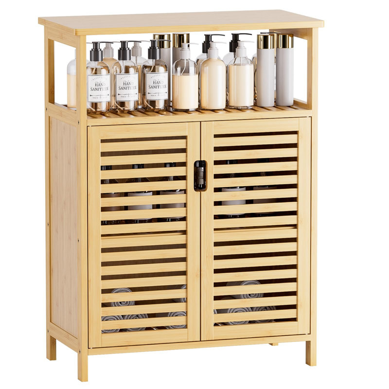 Bamboo Freestanding Bathroom Cabinet, Natural