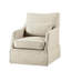 Chaise à jupe beige avec cadre en mousse haute et contreplaqué pour les espaces de vie