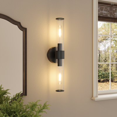 Applique murale moderne rechargeable 20 "avec télécommande et ampoules, lumière murale sans fil à intensité variable