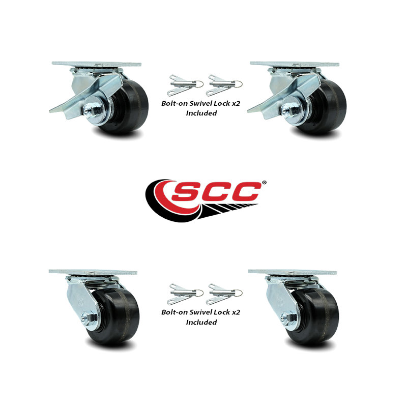 4-Piece Phenolic Caster Set