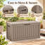 Boîte de rangement verrouillable en résine 41,94 po l 60 gallons (brun clair)-131094597