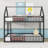 Twin Over Twin Metal Bunk Bed With House-Shaped Design-2034590469