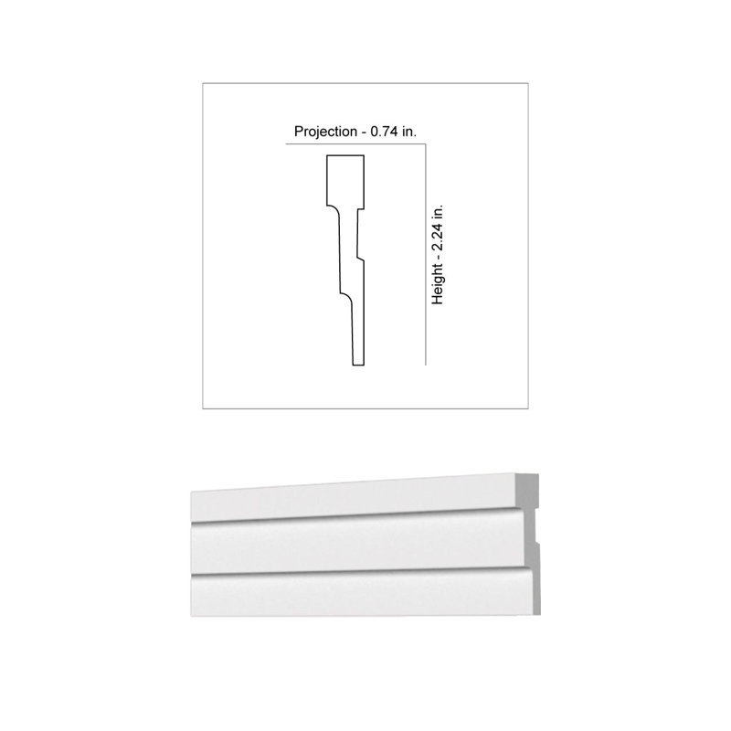 Moulure couronnée en styromousse à coller (ensemble de 10)