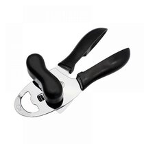 Home Basics Nova Collection Manual Zinc Can Opener with Over-Sized