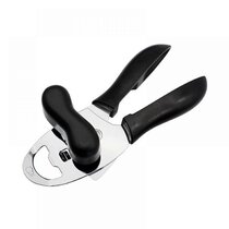 Black Stainless Steel Smooth-Edge Manual Can Opener - 7 1/2L x