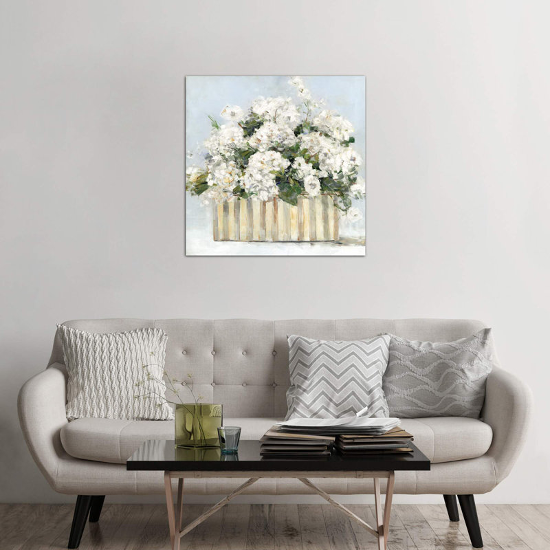 Sweet Hydrangeas by Sally Swatland - Wrapped Canvas Painting, 45.72 cm H x 45.72 cm W x 3.175 cm D