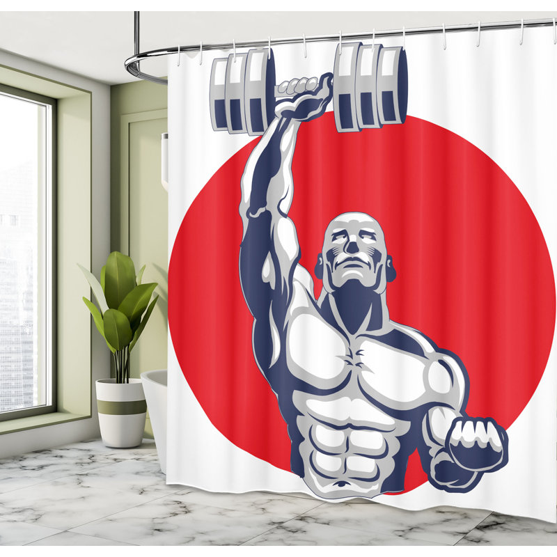 Shower Curtain with Hooks Included, 75"H x 69"W