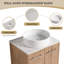Meuble-lavabo simple 23,63 po avec plateau en céramique Alzbeta