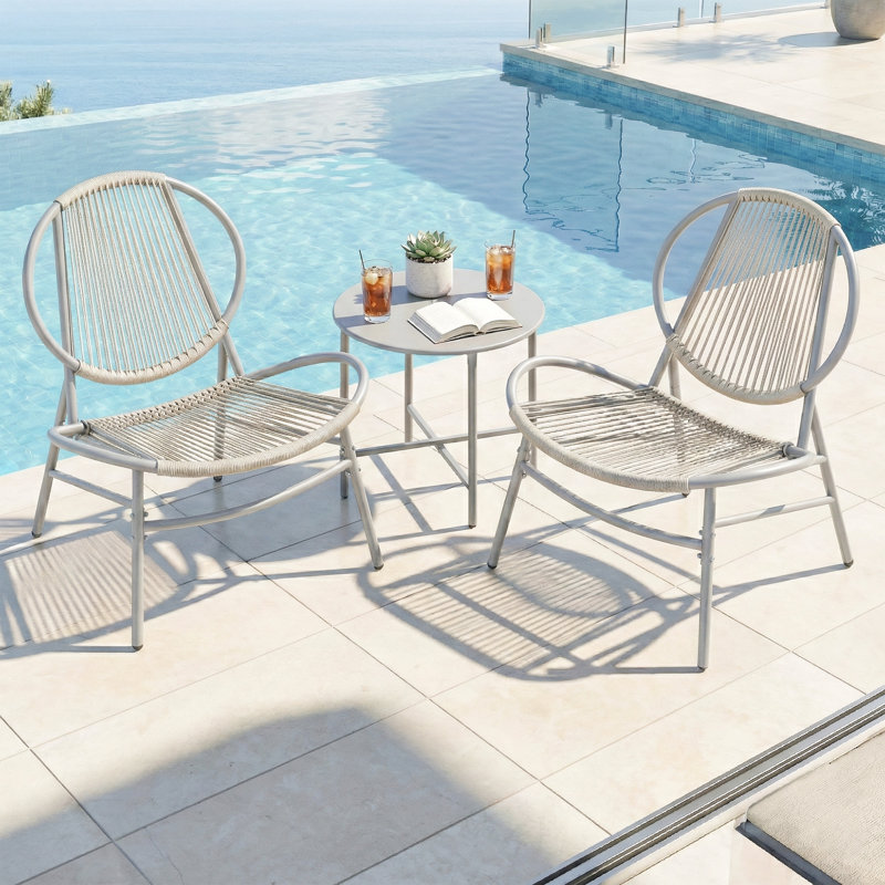 2 - Person Patio Dining Set with Rectangular Table