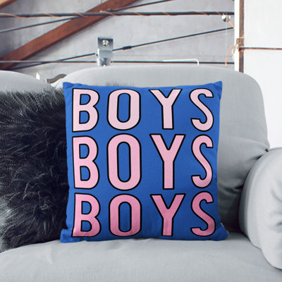Boys Boys Boys Square Throw Cushion