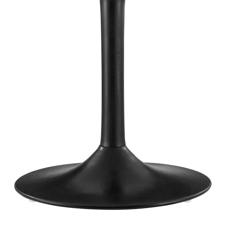Lippa 48" Round Solid Wood Dining Table, Black