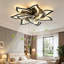 Ventilateur de plafond moderne à motif floral avec éclairage intégré, ventilateur de plafond discret avec télécommande pour chambre, ventilateur de plafond encastré avec éclairage DEL à intensité variable, 6 vitesses, éclairage de plafond avec minuterie