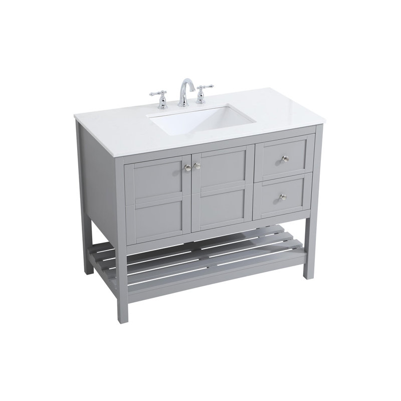 Ensemble de meuble-lavabo simple 42 po Krish, Gris