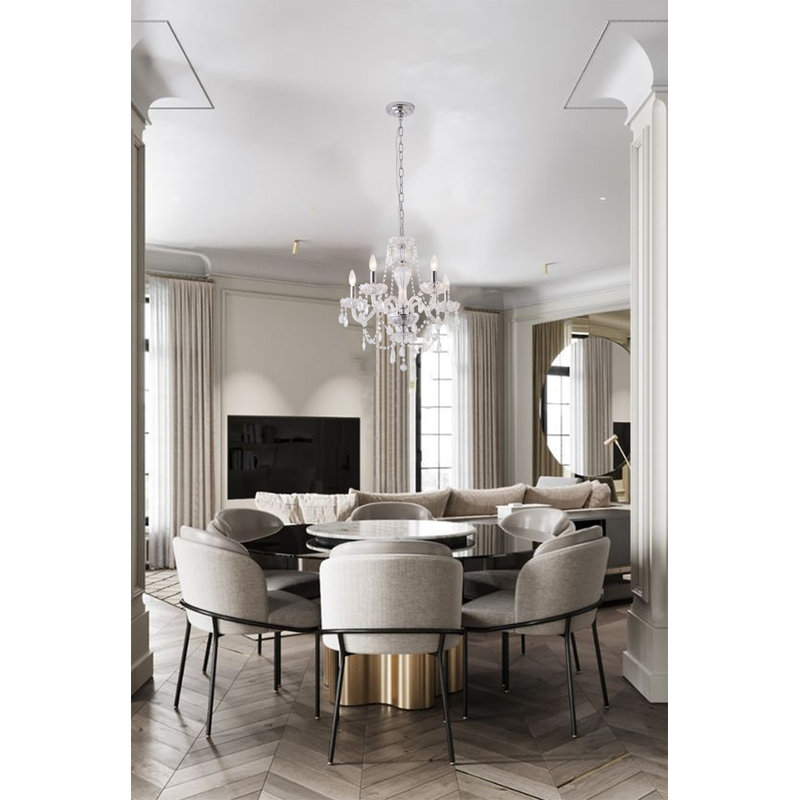 Claudette 5 - Light Candelabra Crystal Chandelier