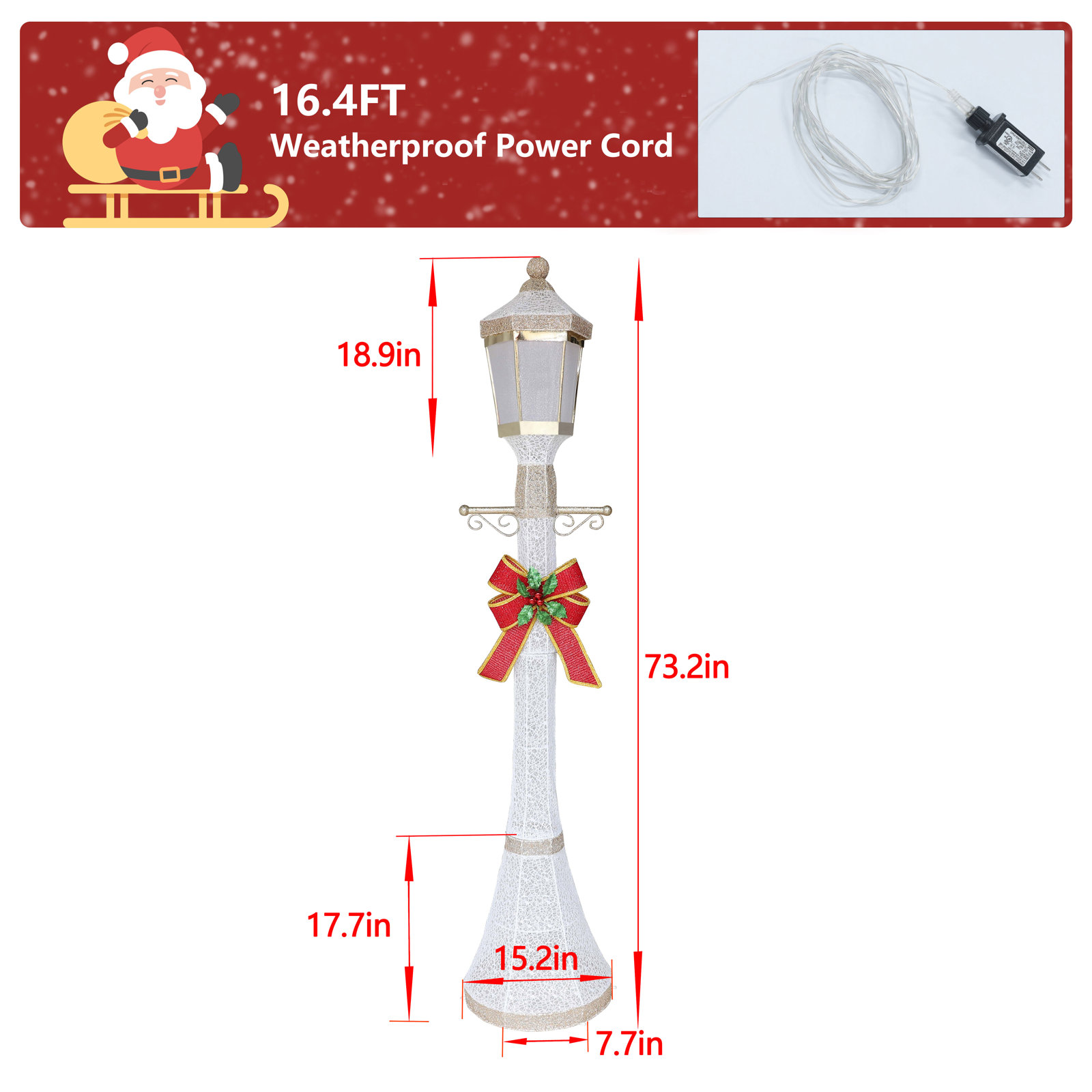 Gutierrez 6' LED Lighted Outdoor Lamppost
