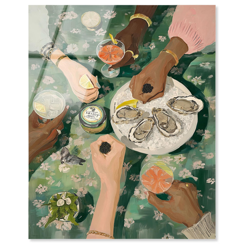 «Oyster Social Acrylique Print Fashion Art Prints» par Art Remedy, H 45 po x l 36 po