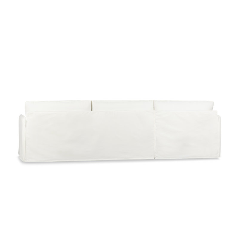 Canapé modulaire 2 pièces Bellatrix, Toile blanc cassé Bayou, Orienté à gauche (vu de face)