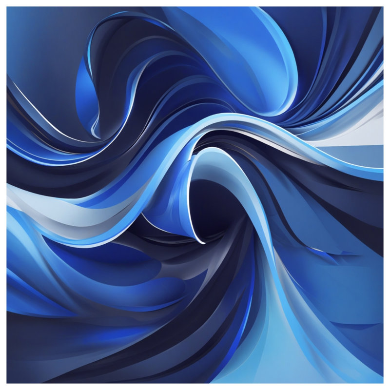 Rideau de douche bleu à vagues abstraites extra long, 70in W x 84in H