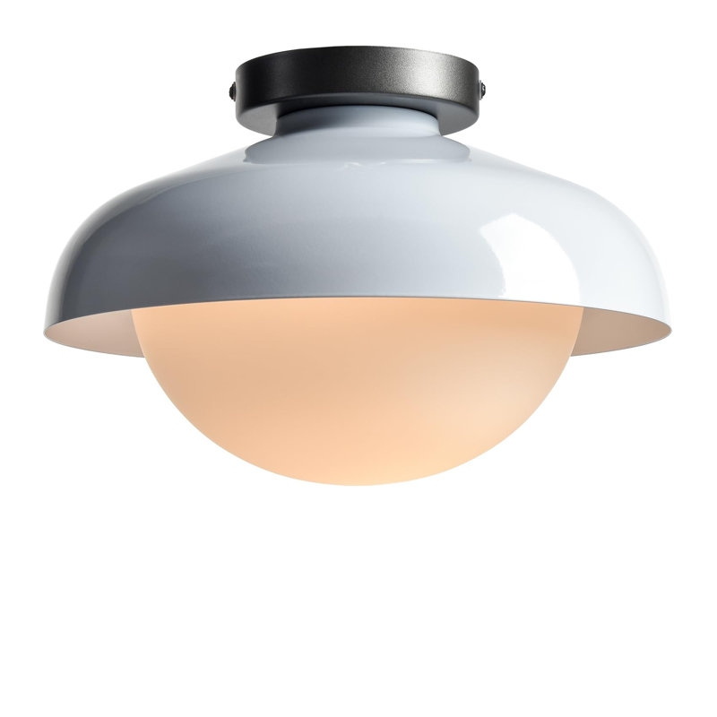 Abat-jour en verre opale Modern, Blanc