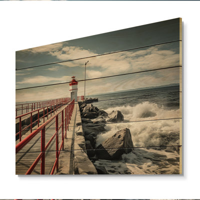 Pier Whispering Waves II sur impression sur bois