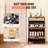 Rattan Shoe Cabinet, Narrow Shoe Storage Organizer With 2 Flip Rattan Drawers & 1 Slide Drawer, Metal Legs, Slim Shoe Entryway Cabinet Ideal For Entryway, Closet, Hallway, Black