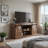 Ben Tv Stand For Tvs Up To 65" With Double Sliding Barn Doors And Storage Cabinets-655923015