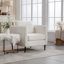 Chaise d'appoint Mid-Century moderne en velours - Canapé simple confortable avec 1 coussin et pieds en métal
